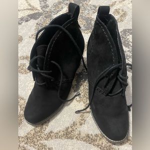 Suede heeled booties